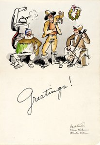 Christmas Greetings 1934 by Walt Kuhn