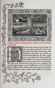 Chapter XIV. Hallblithe Has Speech with the King Again. Figure of a Man Sleeping Under a Tree. by Walter Crane
