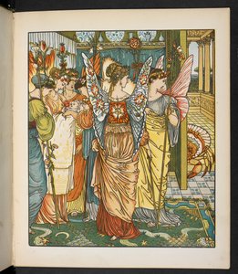 Illustration for the Hind in the wood by Walter Crane