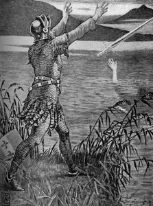 King Arthur - Sir Bedivere throwing Excalibur