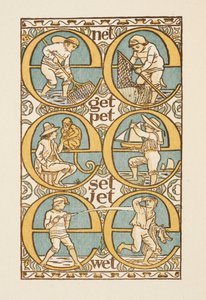 Rhyming Words Illustrating the Use of the Letter E. The Golden Primer
