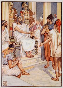 Solon Freeing a Slave, c.595, Illustration from The Story of Greece by Mary Macgregor by Walter Crane