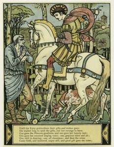 The Prince Asks Directions, from The Blue Beard Picture Book by Walter Crane