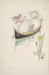 The Honeymoon. The couple in a gondola by Walter Crane