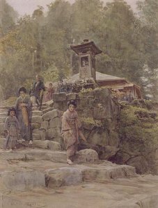 Approach to a country shrine, illustration to 