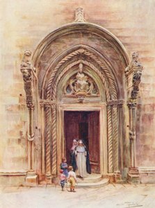 The Doorway of the Duomo of Curzola by Walter Frederick Roofe Tyndale