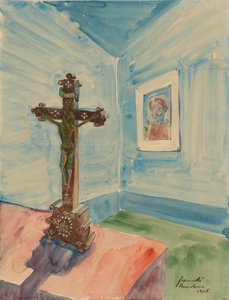 Crucifix in Space (Cross in Space) by Walter Gramatte