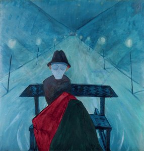 Man in a Sleigh by Walter Gramatte