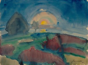 Moonrise (on Hiddensee) by Walter Gramatte