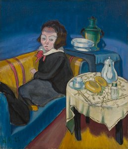 Young Woman at the Table (Samovar) by Walter Gramatte