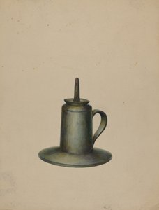 Pewter Oil Lamp by Walter Hochstrasser