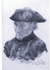 A Chelsea pensioner, from magazine or book source unknown by Walter Langley