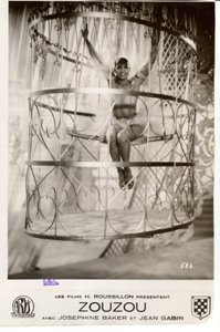 Film poster showing Josephine Baker in Zouzou