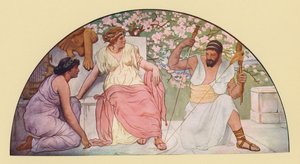Hercules with the distaff spinning for Queen Omphale by Walter MacEwen