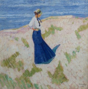 Bernhardine Bornemann on the Beach in Heist by Walter Ophey