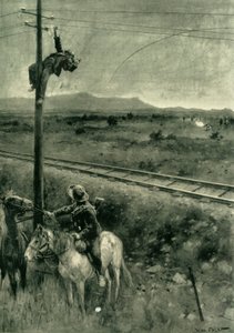Boers Caught in the Act of Cutting the Telegraph Wires by Walter Paget