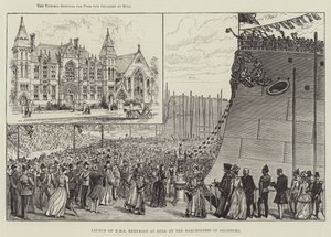 Launch of HMS Endymion at Hull by the Marchioness of Salisbury
