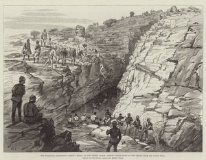 The Khartoum Expedition, Gakdul Wells, on the Desert March, Passing Water Down to the Troops from the Upper Well by Walter Paget