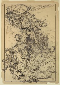 In the Mountains (Decorative Design) by Walter Shirlaw