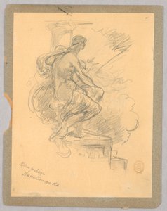 Seated Woman (Motif for Design) by Walter Shirlaw