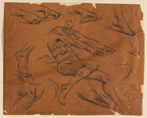 Studies of a Seated Nude by Walter Shirlaw