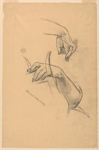 Studies of the Left Arm and Right Hand of a Woman by Walter Shirlaw