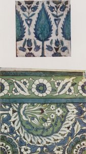 Syrian Tile, of the XVIIIth century, from a Damascus Mosque, Syrian Tile, XVIth or XVIIth century, from a Damascus Mosque by Walter Spencer Stanhope Tyrwhitt