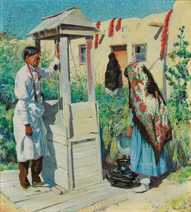 A Pueblo Well Scene