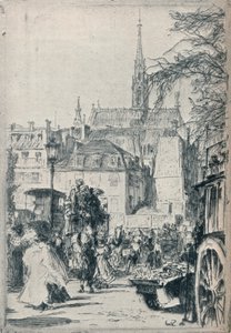 Place St. Michel, Paris, c1913 by Walter Zeising