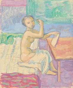 Nude at the Table by Walther Gamerith
