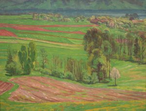 Attersee Landscape in Spring by Walther Gamerith