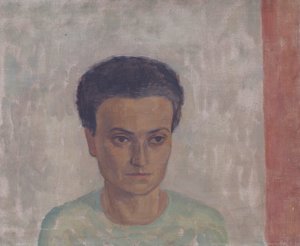 Mrs. S. Schönberger in Green Blouse by Walther Gamerith