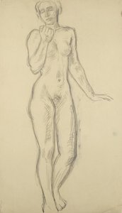 Standing Female Nude by Walther Gamerith