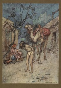 The Camel-Driver Alighted, Tied the Camel to the Tree on the Spot, and Began Smoking, from Folk-Tales of Bengal