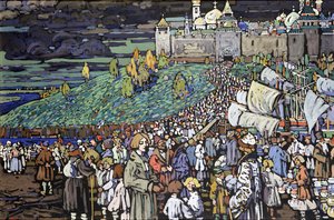 Arrival of the Merchants by Wassily Kandinsky