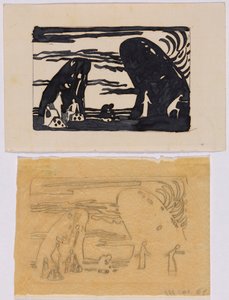 Design and Pause for the Woodcut Sounds, p. 65 by Wassily Kandinsky