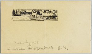 River Landscape with Boat and Walled City