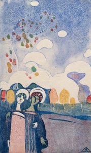 Two Girls by Wassily Kandinsky
