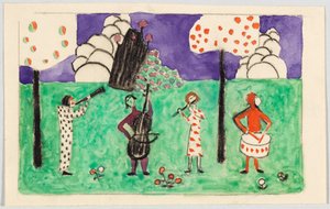 Four Musicians in a Landscape by Wassily Kandinsky