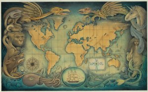 The world map of fantasy creatures