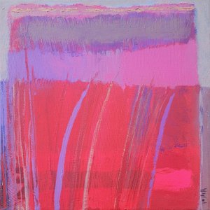 Vibrant Pink Abstract Layers by Wayne Sleeth