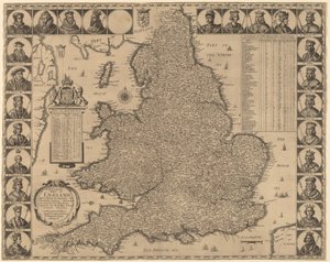 A New and Exact Map of England by Wenceslaus Hollar