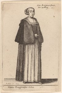 Daughter of a Citizen of Prague by Wenceslaus Hollar