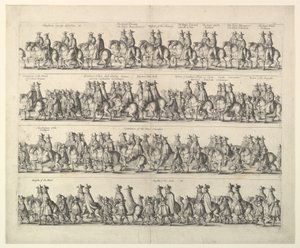 Coronation Procession of Charles II Through London by Wenceslaus Hollar