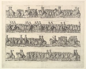 Coronation Procession of Charles II Through London, 1662 by Wenceslaus Hollar