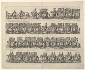 Coronation Procession of Charles II Through London by Wenceslaus Hollar