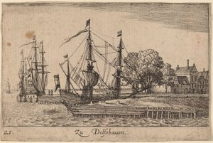Delfshaven by Wenceslaus Hollar