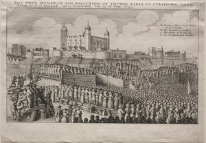 Execution of the Earl of Strafford by Wenceslaus Hollar