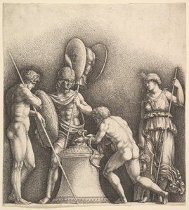 Four classical figures pagan sacrifice