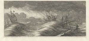 Galley and Other Ships in a Sea Storm (Sea Storms series)